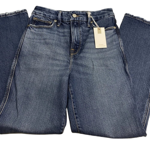 Good American Women's Good Curve Straight Jeans Indigo Blue Size 2 – High Rise